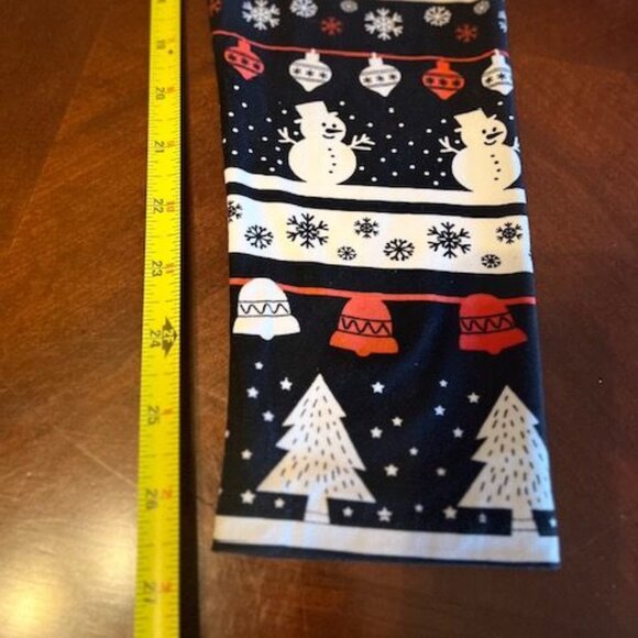 Christmas Snowman & Tree Patterned Womens Leggings - Picture 3 of 5